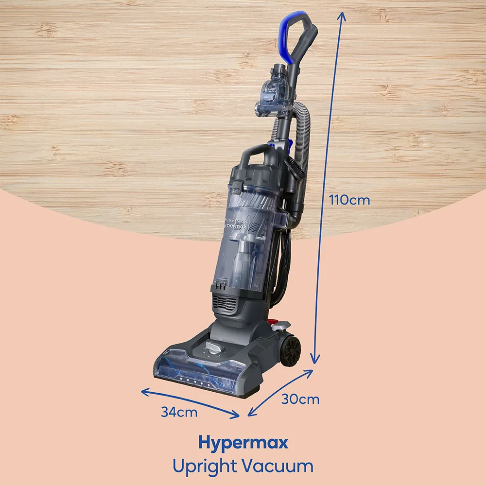 Russell Hobbs RHUV7001 Hypermax Upright Vacuum - Grey & Blue