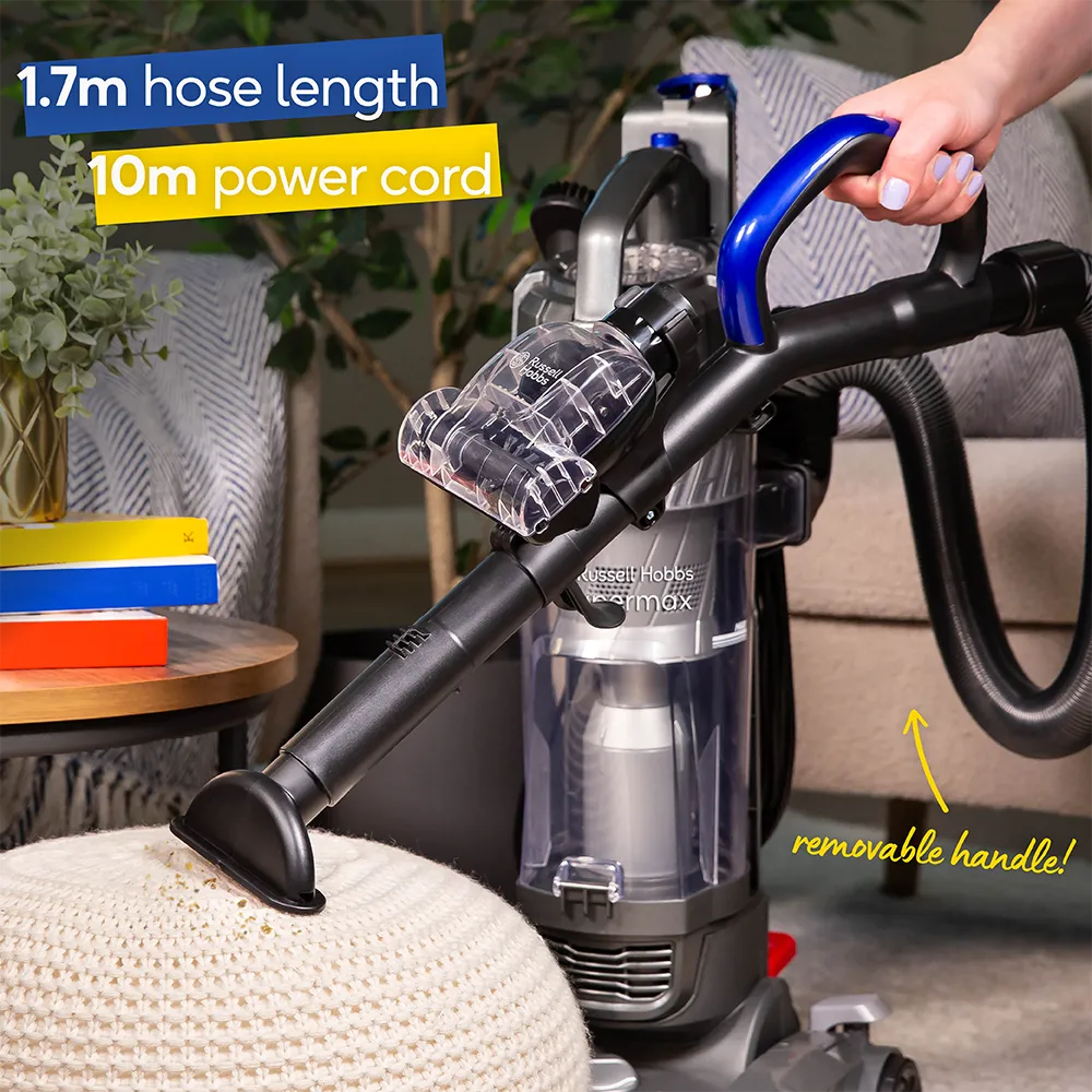 Russell Hobbs RHUV7001 Hypermax Upright Vacuum - Grey & Blue