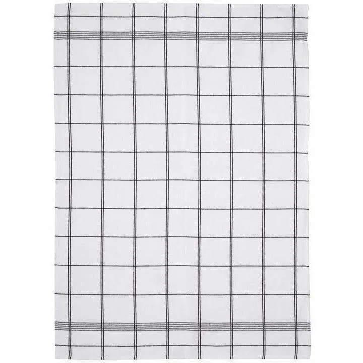 Södahl Minimal Tea Towel, White/Black