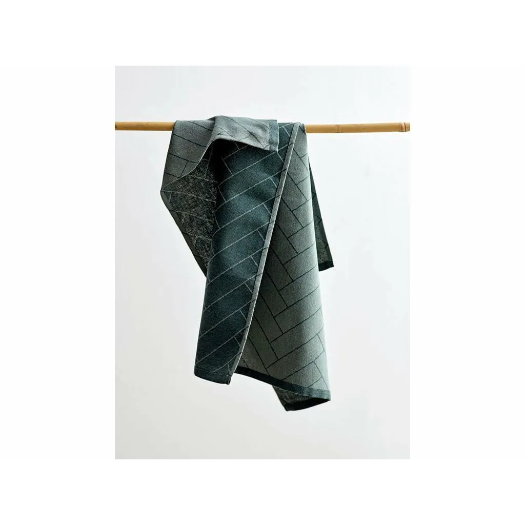 Södahl Tiles Tea Towel, Dusty Pine