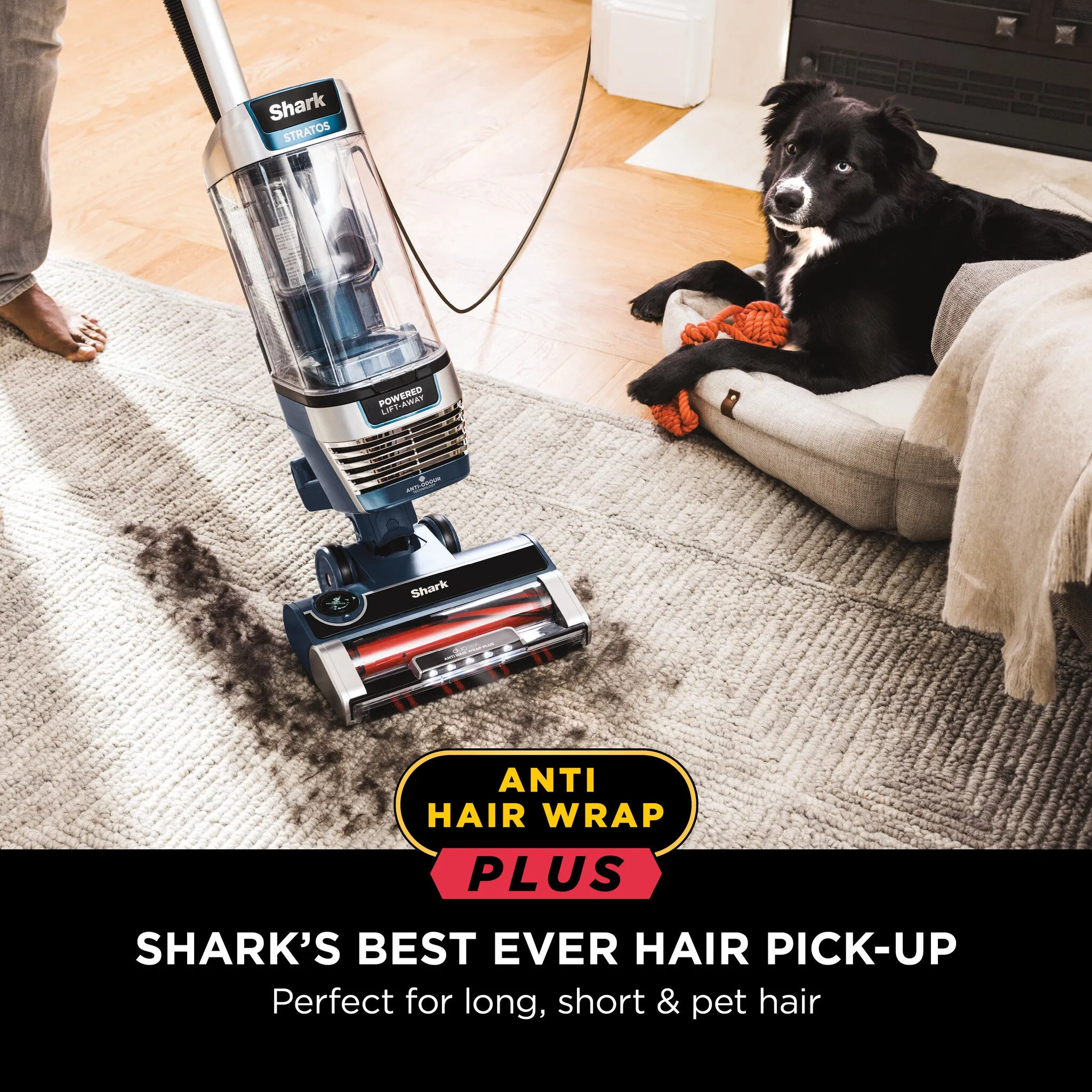 Shark Stratos XL Pet Pro Upright Vacuum Cleaner with Anti Hair Wrap Plus & Anti-Odour