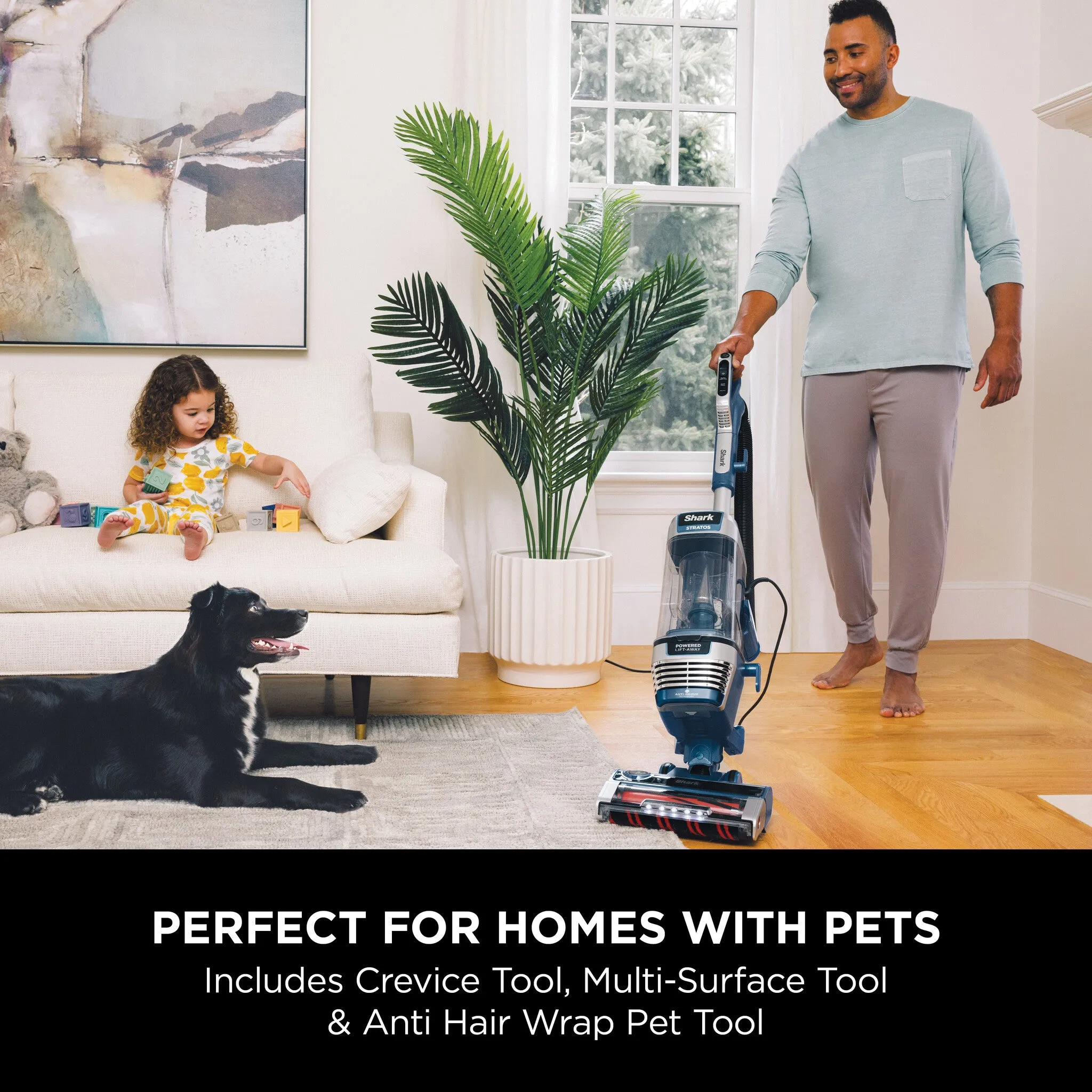 Shark Stratos XL Pet Pro Upright Vacuum Cleaner with Anti Hair Wrap Plus & Anti-Odour