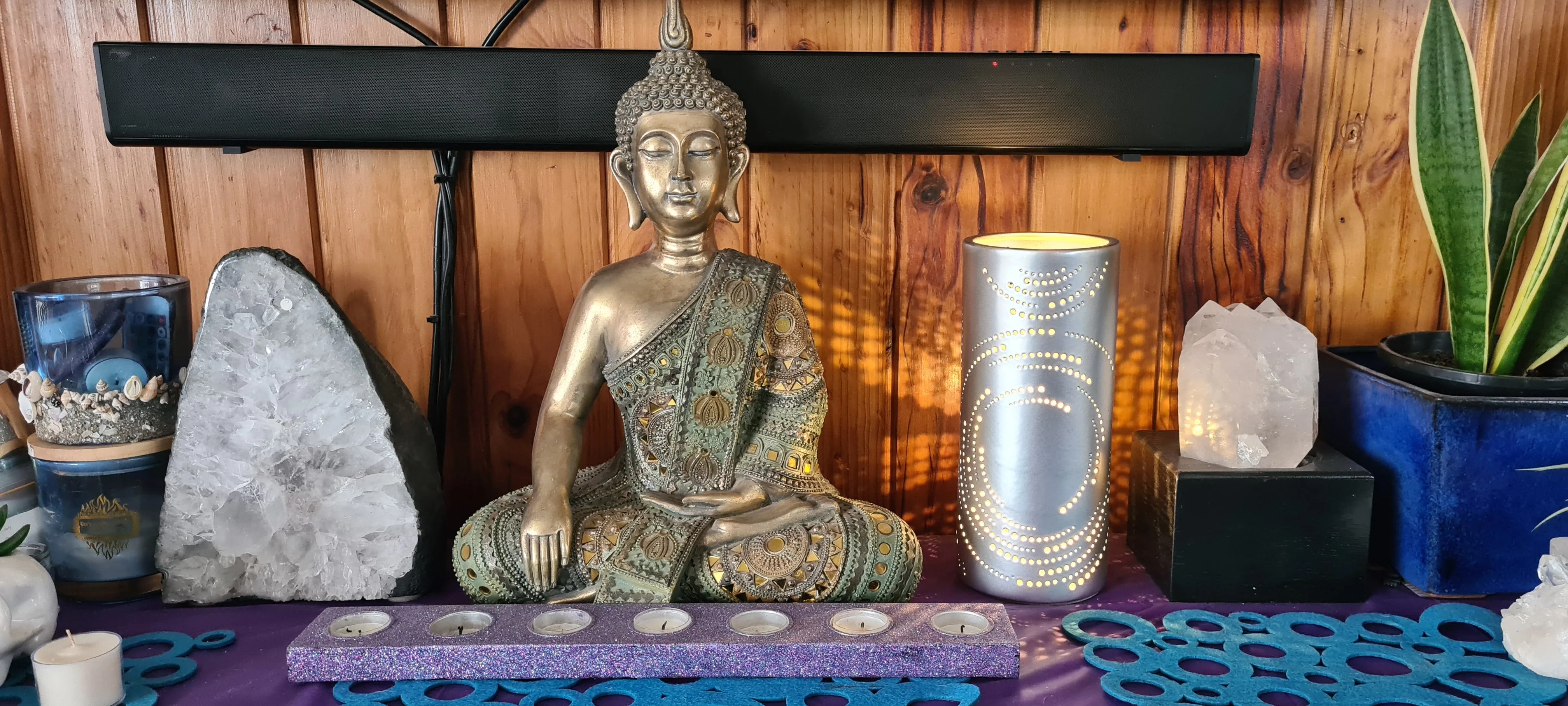 SILVER & GOLD CERAMIC SWIRL LAMPS-painted by me