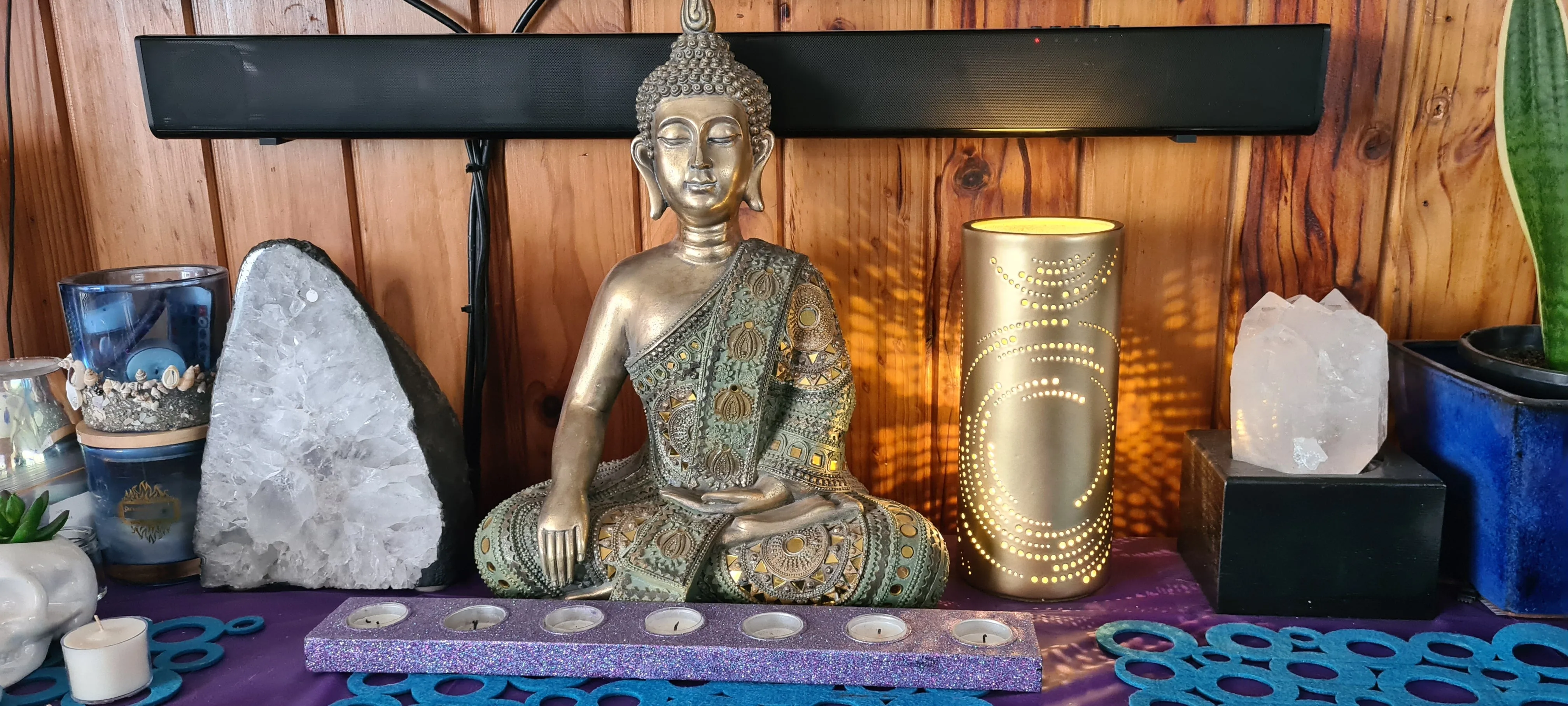 SILVER & GOLD CERAMIC SWIRL LAMPS-painted by me