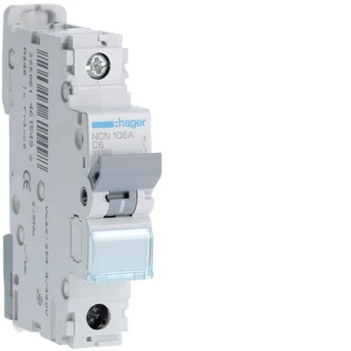 Single Pole 10kA C Curve MCB 6a - 63a