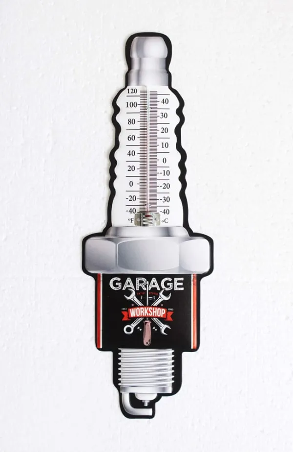 SPARK PLUG THERMOMETER WALL ART
