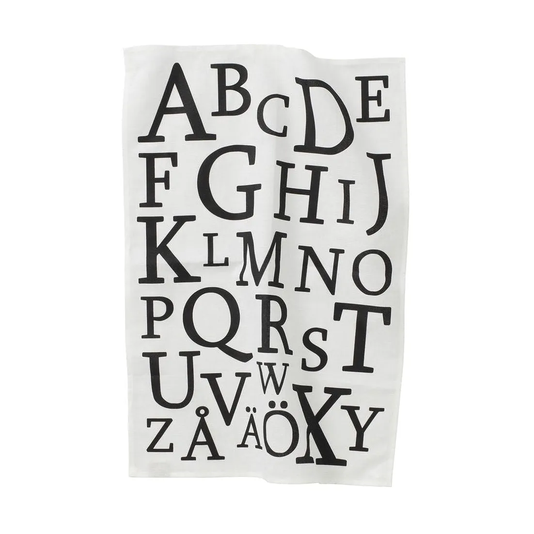 Spira Abc Tea Towel 47x65 Cm, Black