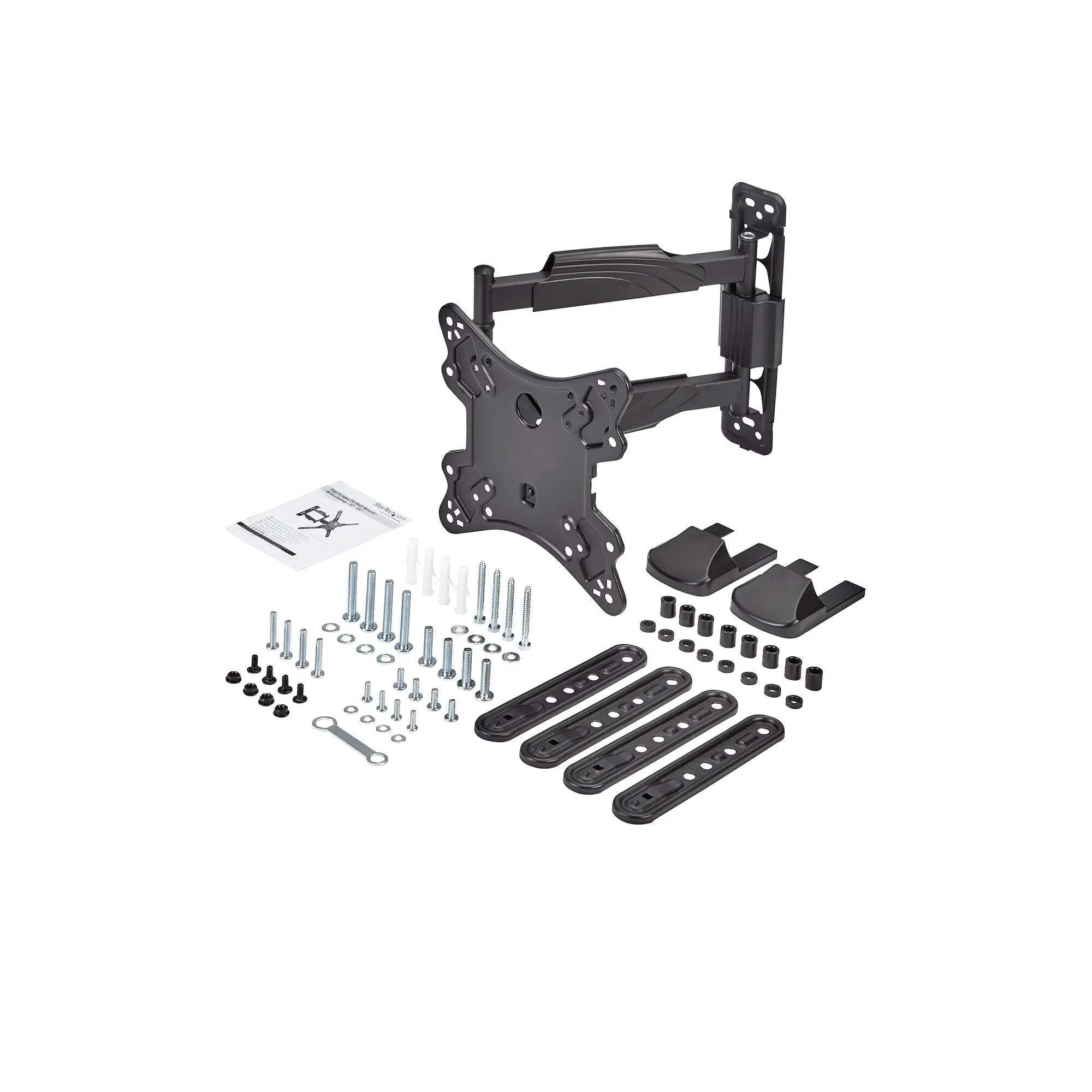 StarTech.com Full Motion TV Wall Mount - 32-55 inch (77lb/35kg) VESA Displays - Low Profile Universal Flat Screen TV Wall Mount - Heavy Duty Adjustable Tilt/Swivel Articulating Arm Bracket