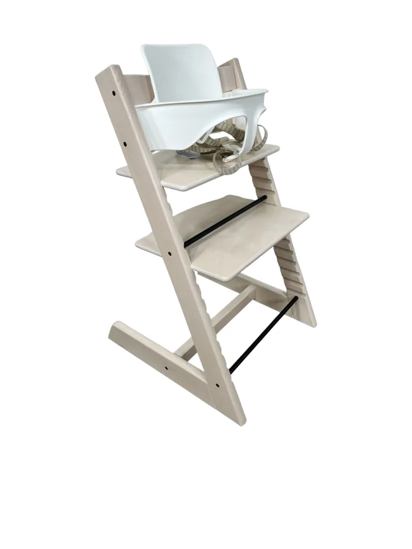 Stokke Tripp Trapp Complete High Chair, Whitewash, Nordic Grey, 1