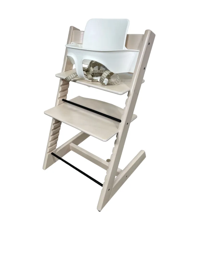 Stokke Tripp Trapp Complete High Chair, Whitewash, Nordic Grey, 1
