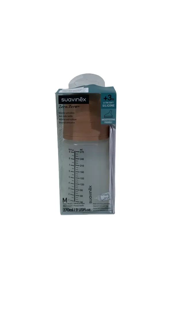 Suavinex Zero Zero Anti-Colic Bottle, 9oz, Medium