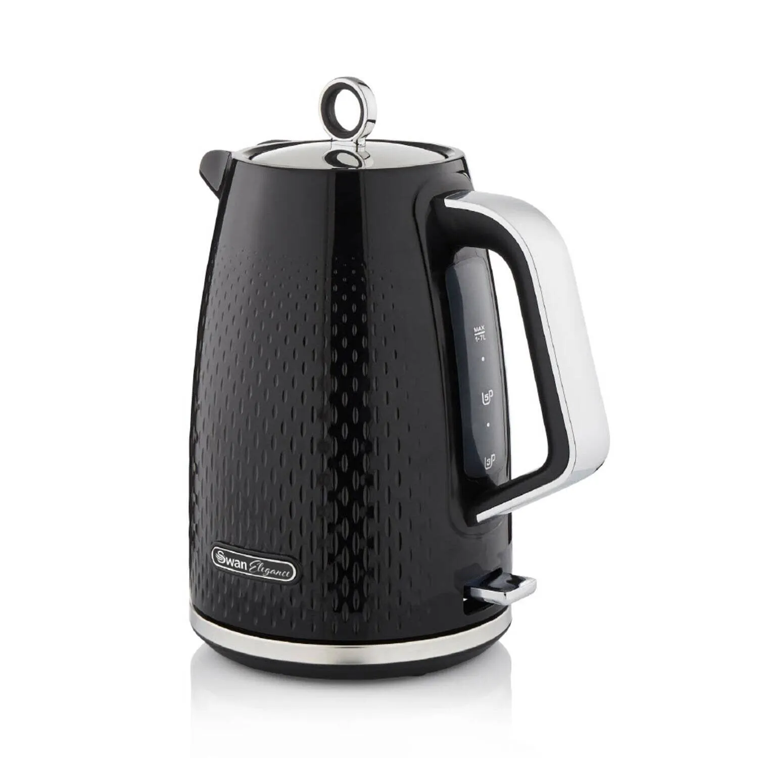Swan Elegance  1.7L 3000W Kettle - Black