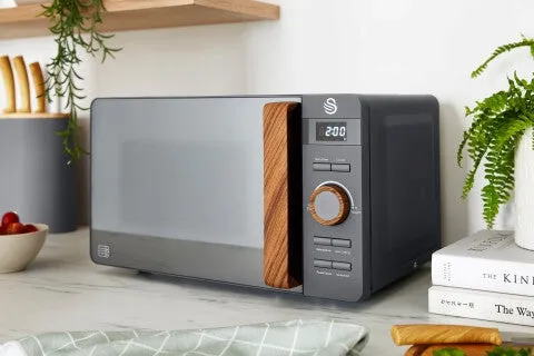 Swan Nordic SM22036LGRYN 20L 800W Solo Microwave- Grey
