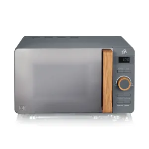 Swan Nordic SM22036LGRYN 20L 800W Solo Microwave- Grey