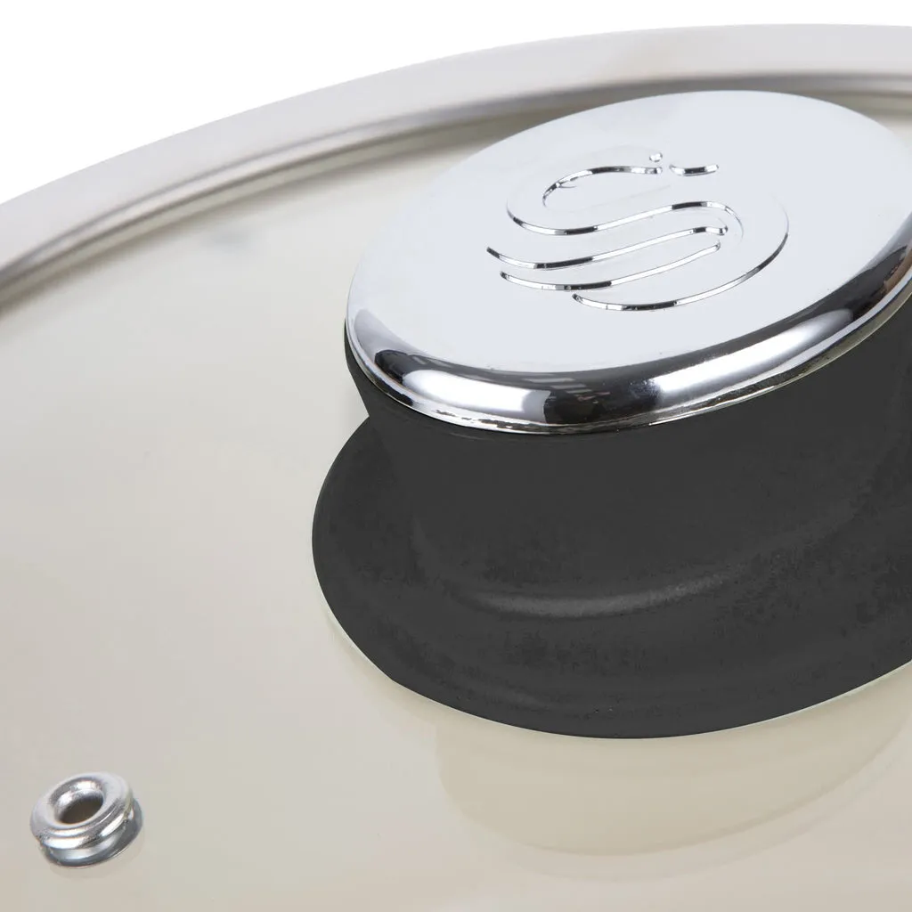 Swan Retro 5 Piece Pan Set Black