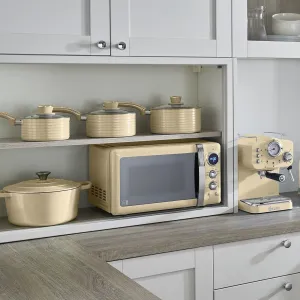 Swan Retro 5 Piece Pan Set Cream