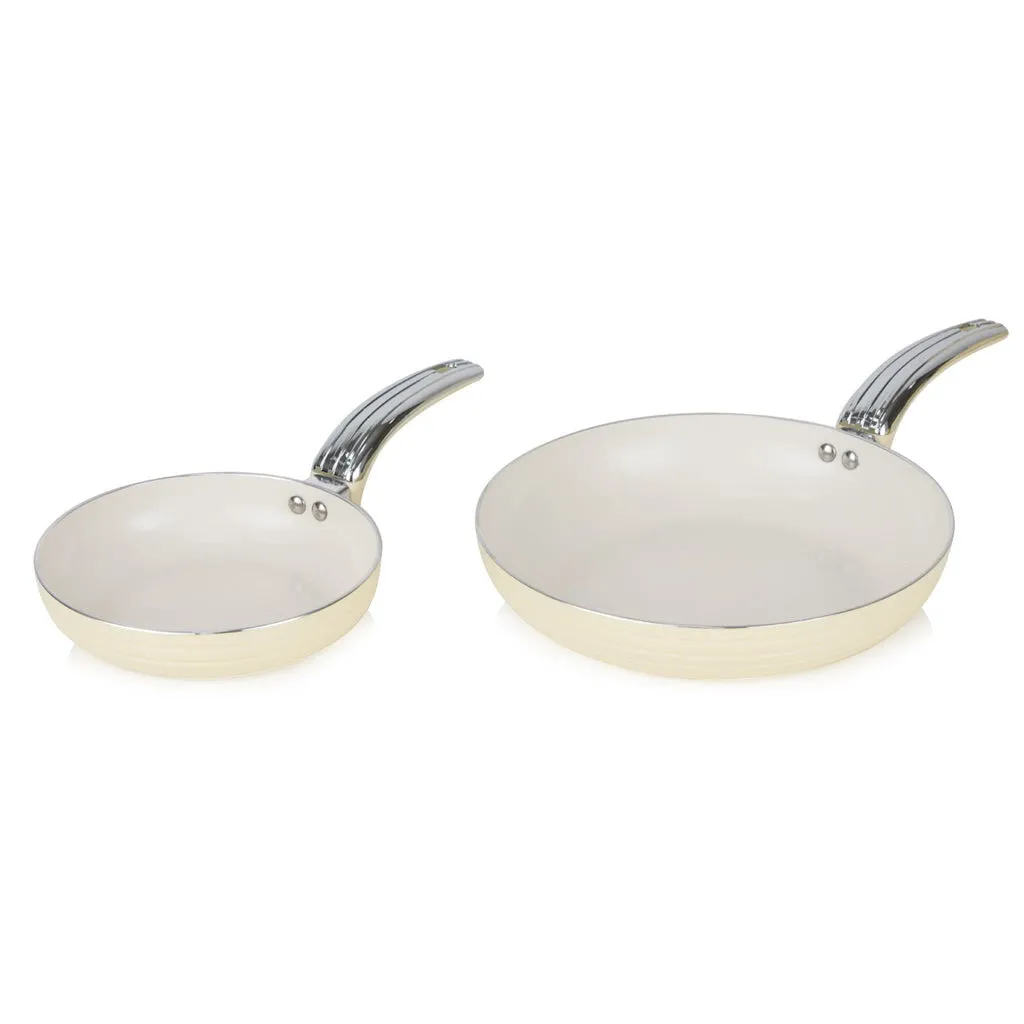 Swan Retro 5 Piece Pan Set Cream