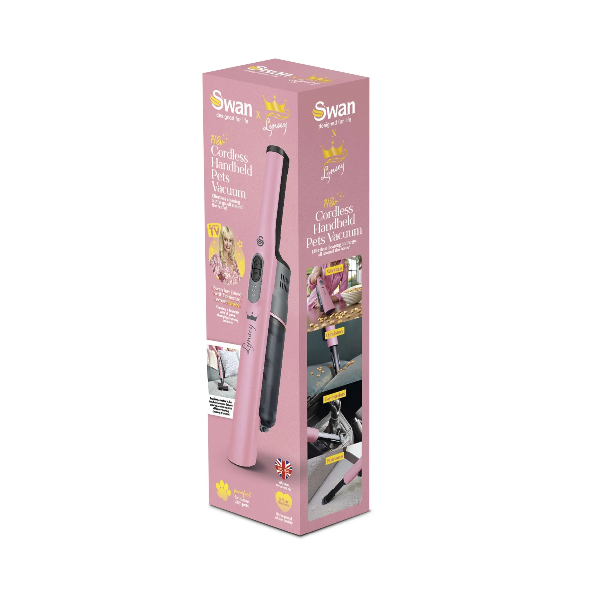 Swan SC15829QOC Lynsey Queen of Clean Handheld Cordless Vacuum 200W