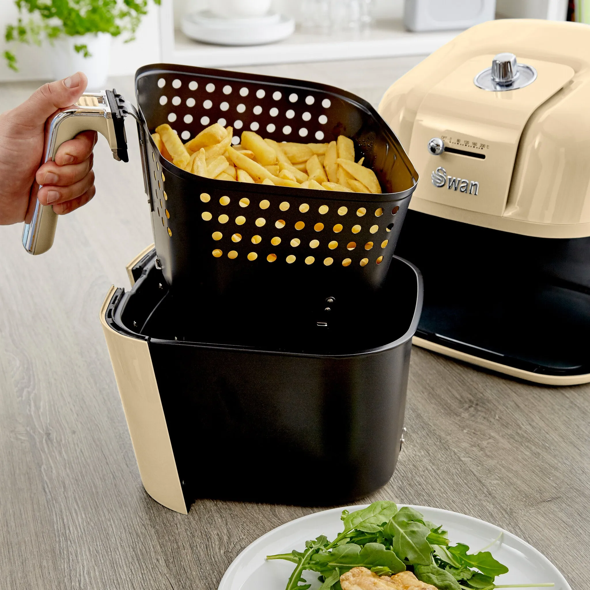 Swan SD10510CN fryer 6 L Stand-alone Hot air fryer Cream