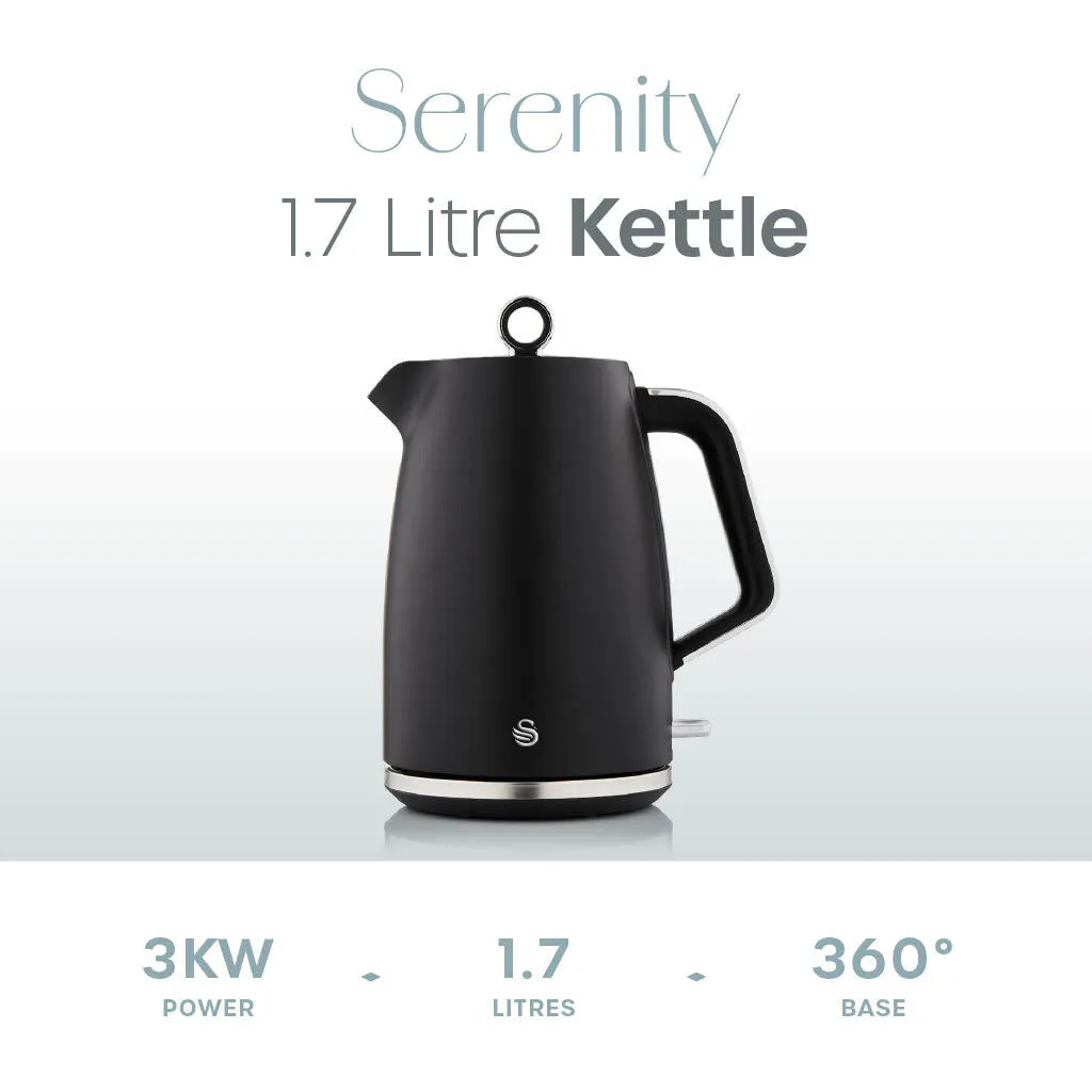 Swan Serenity 1.7 L 3000W Kettle- Black