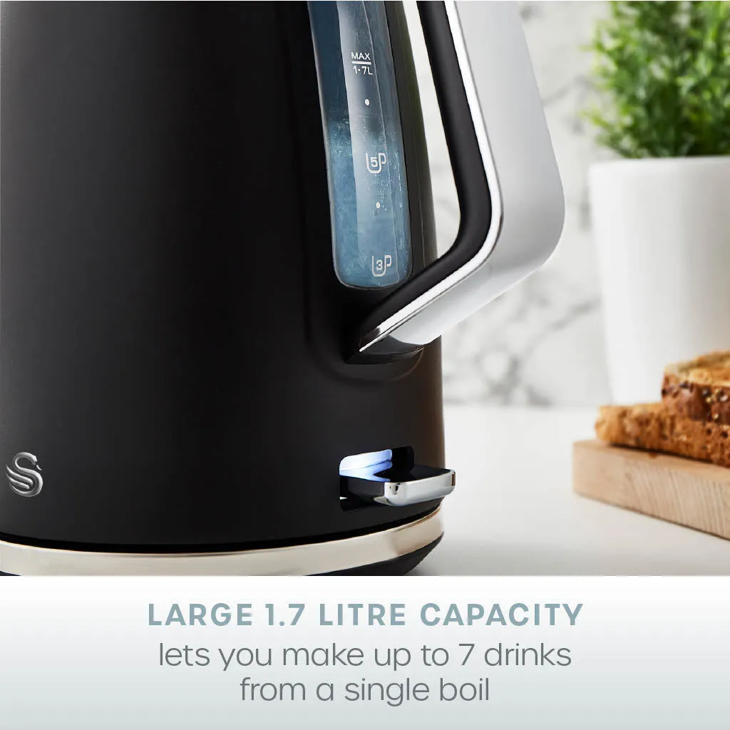 Swan Serenity 1.7 L 3000W Kettle- Black