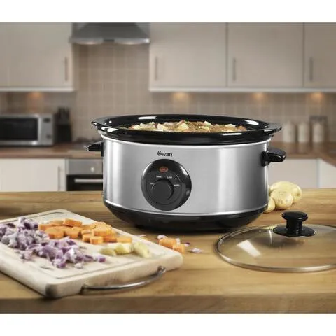 Swan SF17020N slow cooker 3.5 L 200 W Stainless steel