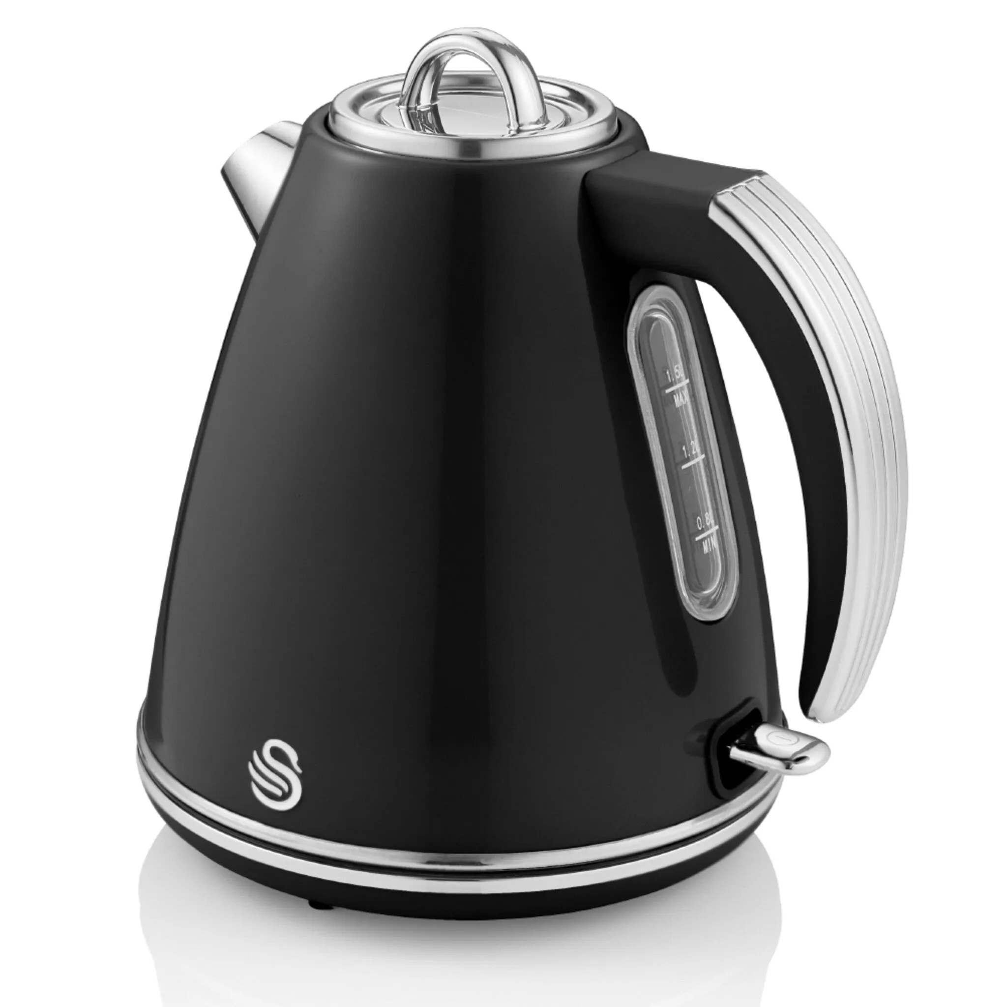 Swan SK19020BN electric kettle 1.5 L 3000 W Black, Chrome