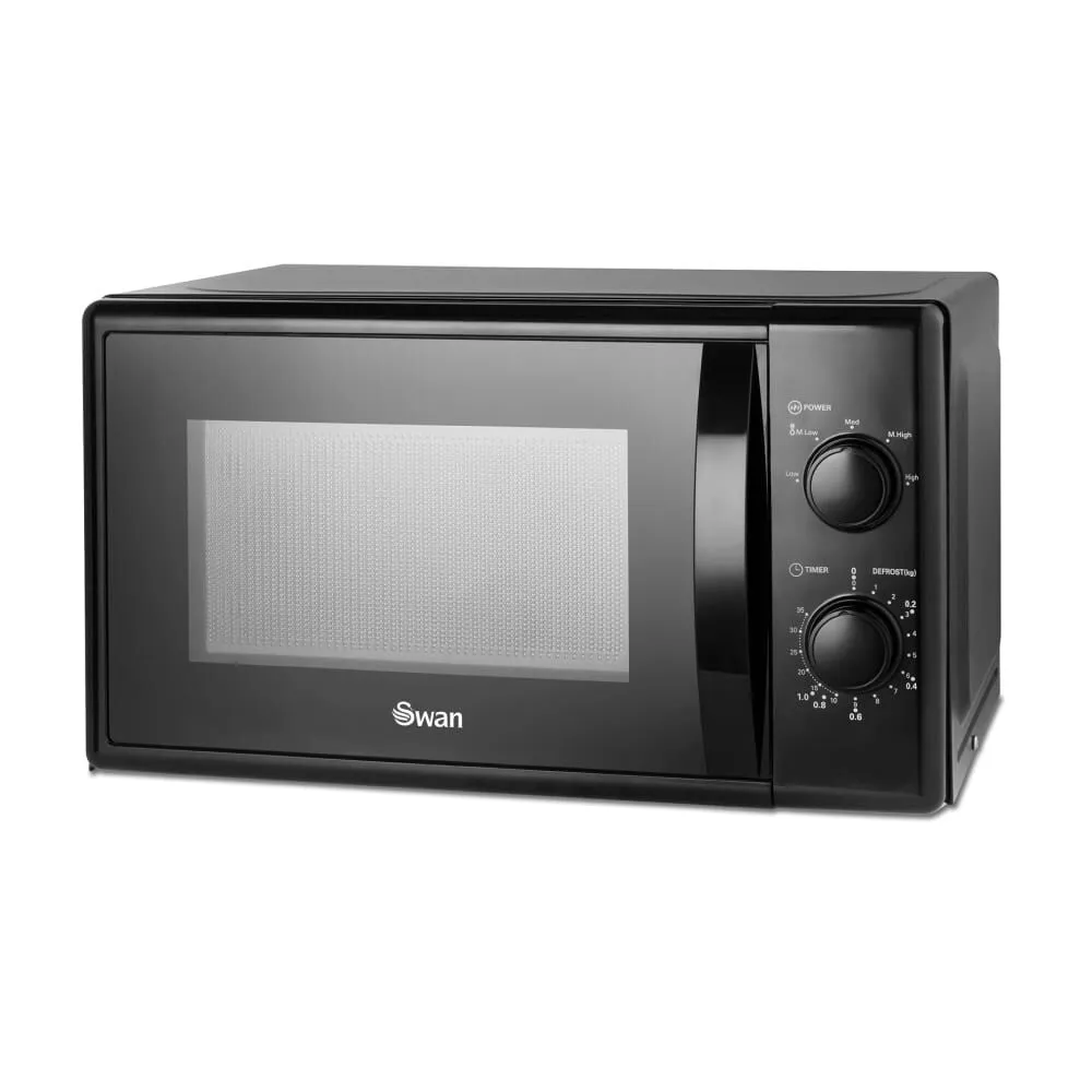 Swan SM4420BLK microwave Black Solo microwave Countertop 20 L 700 W