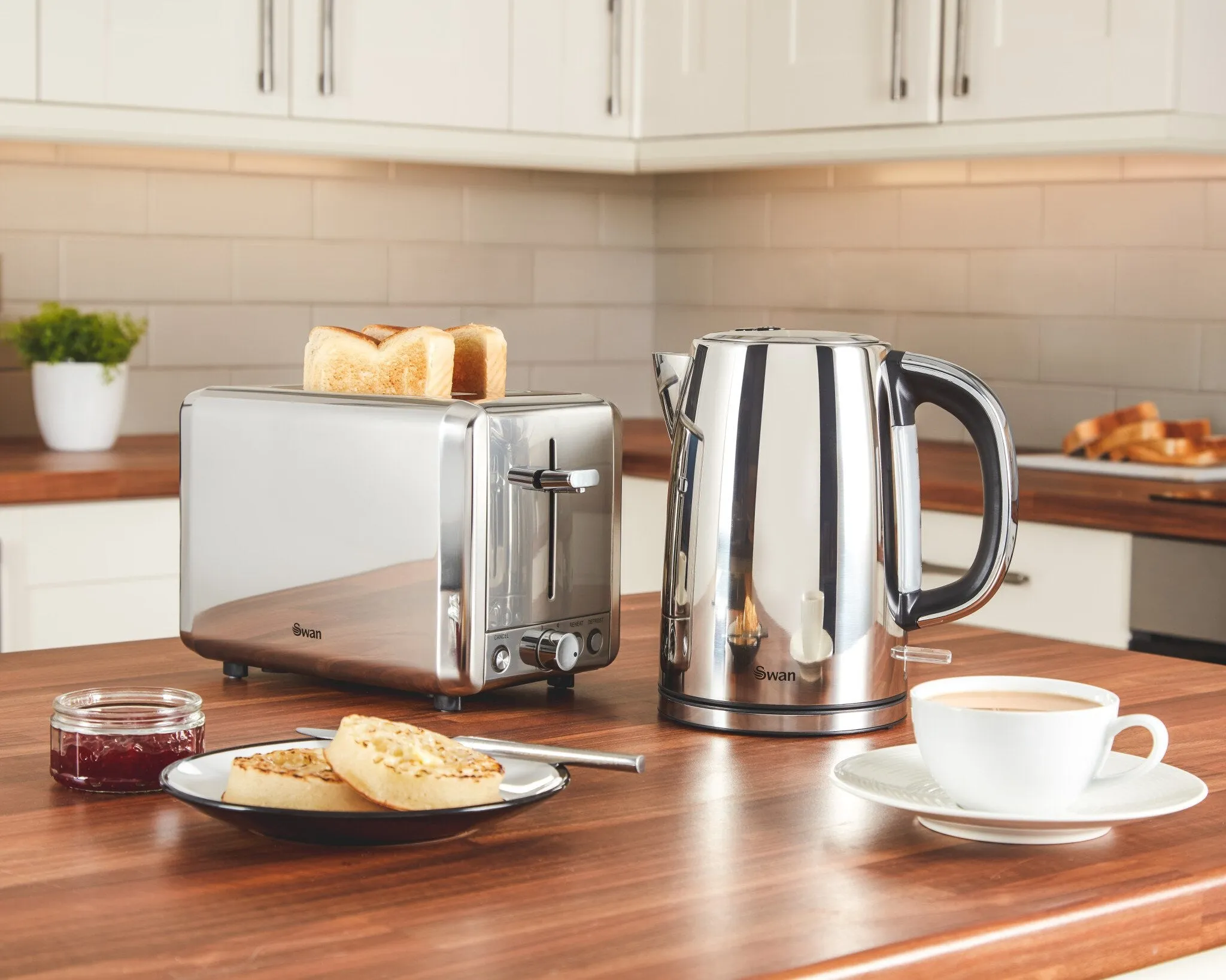 Swan ST14062N toaster 2 slice(s) 925 W Stainless steel