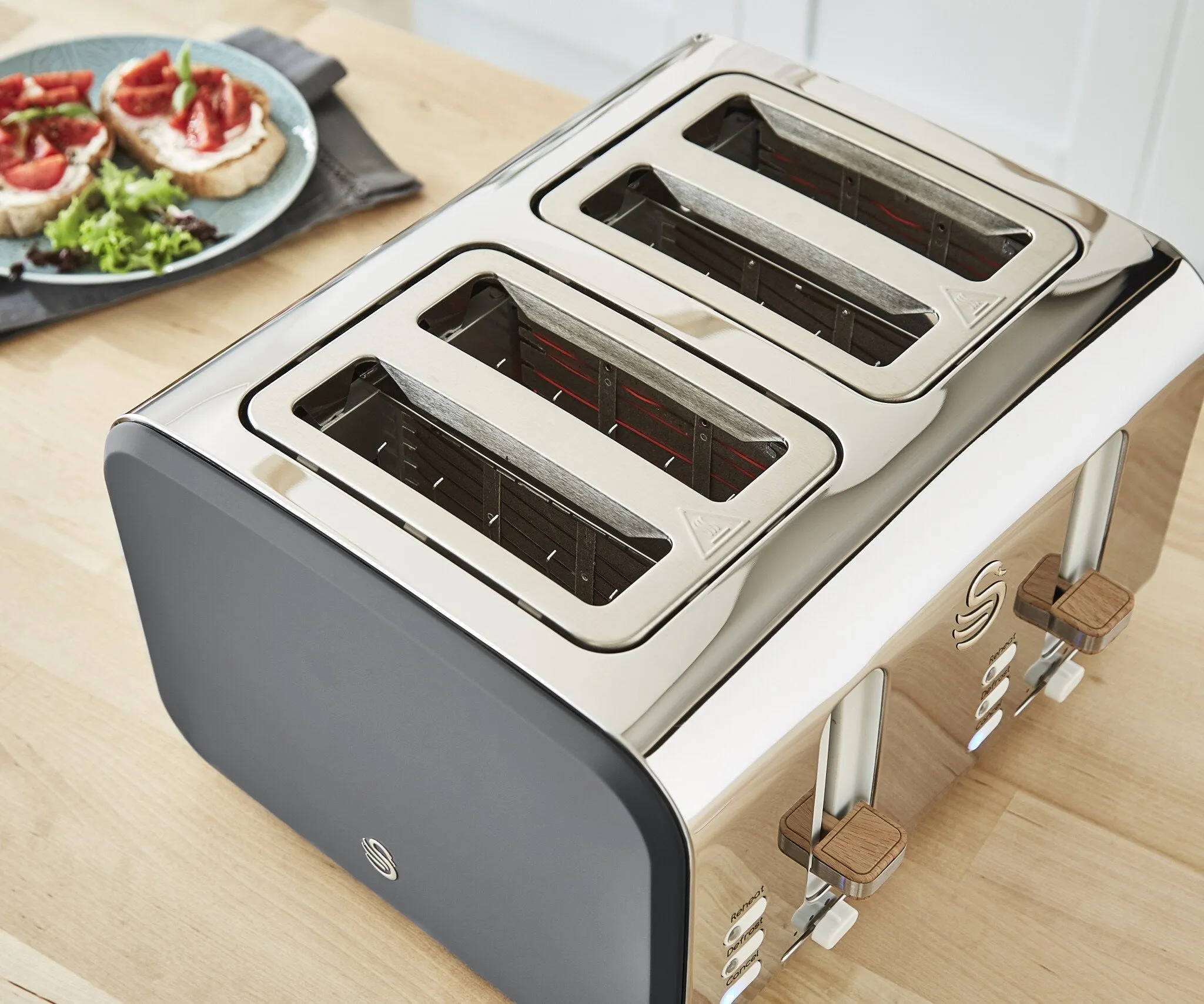 Swan ST14620GRYN toaster 6 4 slice(s) 1500 W Grey
