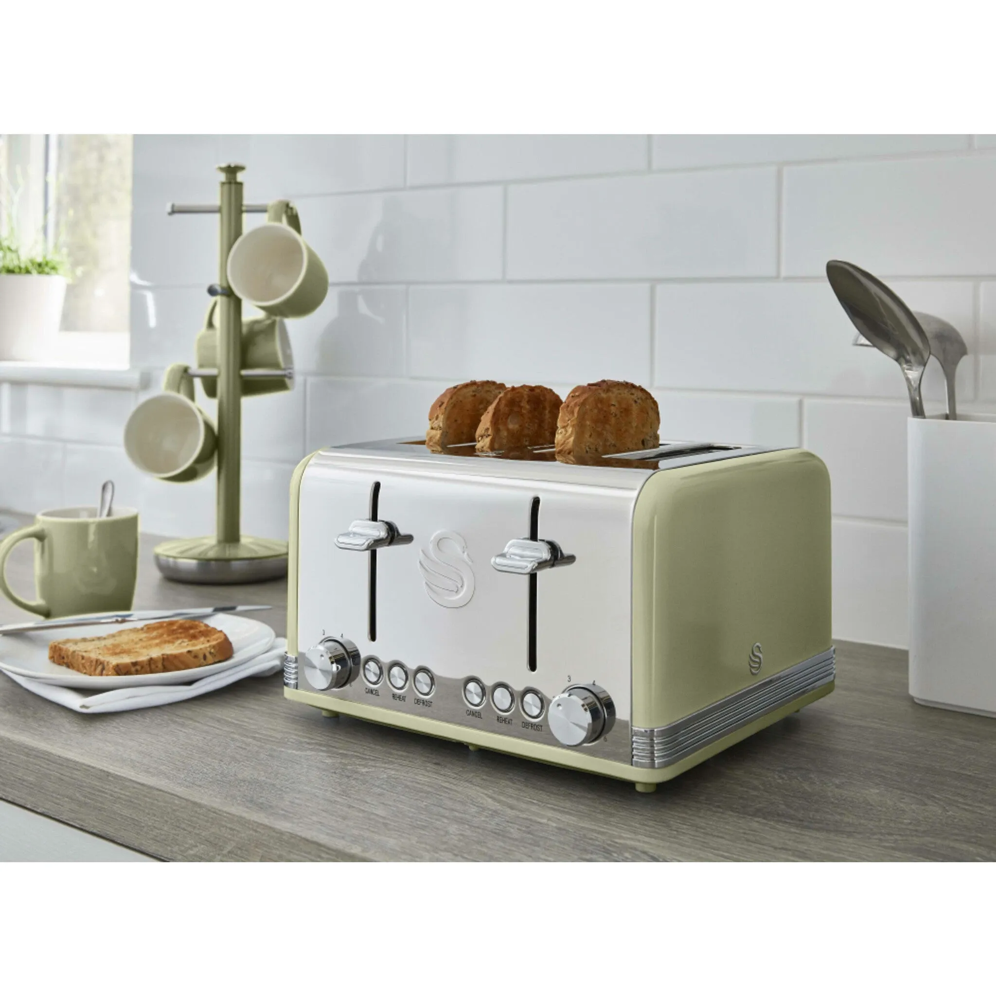 Swan ST19020GN toaster 6 4 slice(s) 1600 W Green