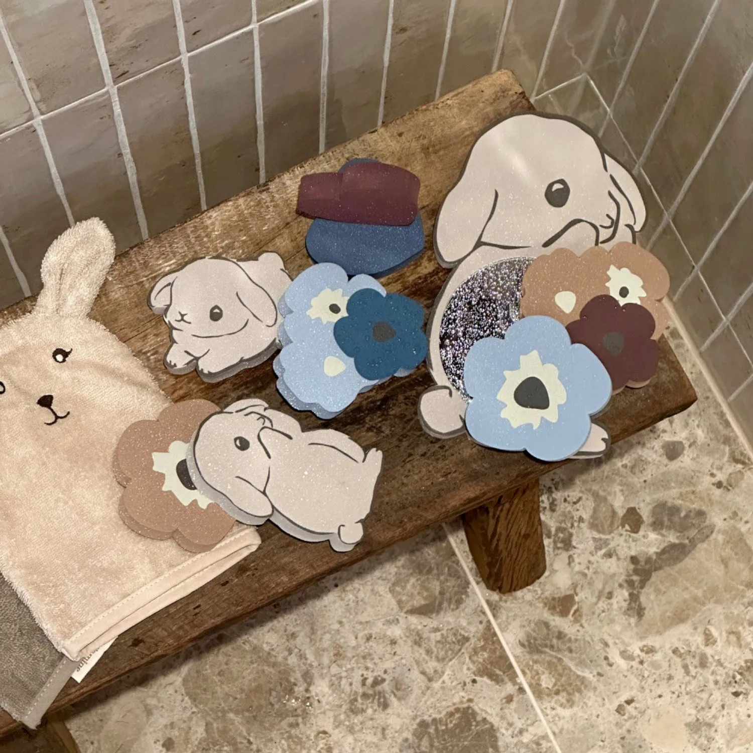 That's Mine Bunny Nola Bath Toy Set 9-pack