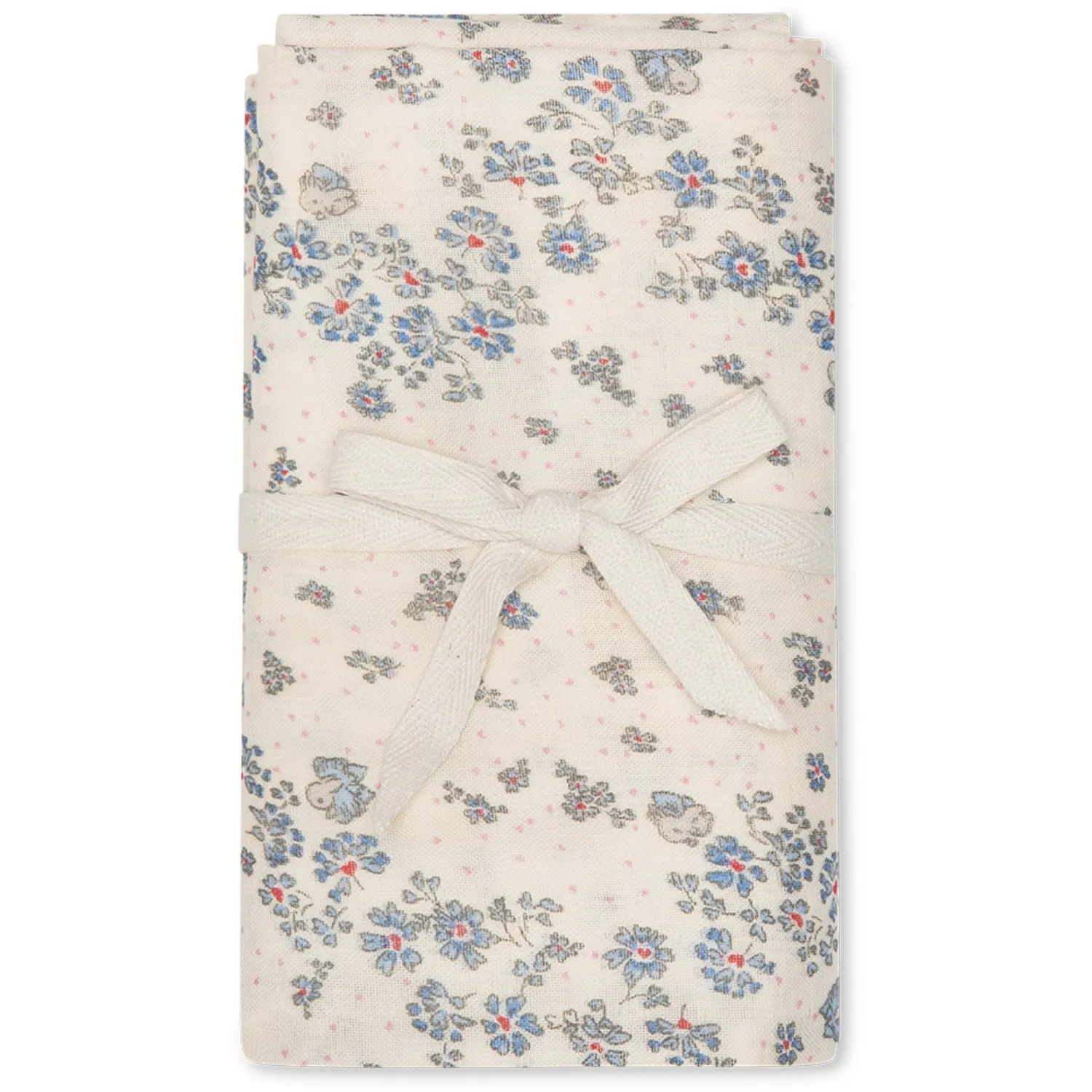 That's Mine Sprinkles Hearts Off White Jana Muslin Swaddle