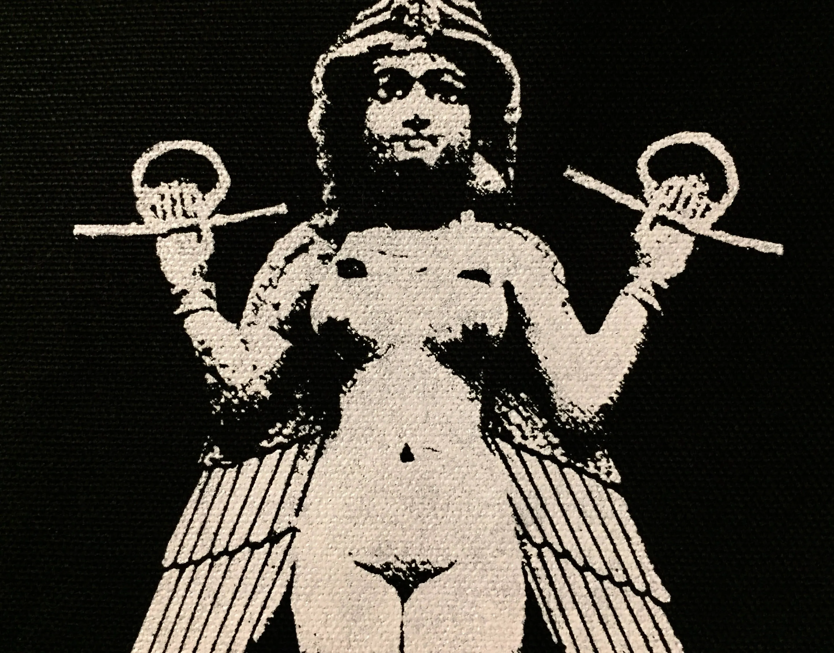 Thorn & Moon Goddess Canvas Patch - Lilith - Ancient Demon Goddess