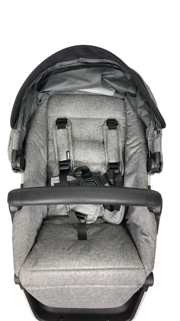 Thule Sleek Sibling Seat, Aluminum, Grey Melange, 2024