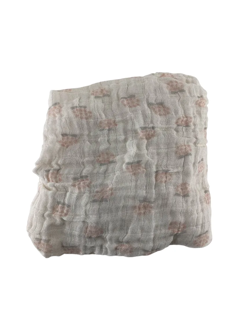 Tiny Kind Muslin Changing Pad Cover, Floral Bunch