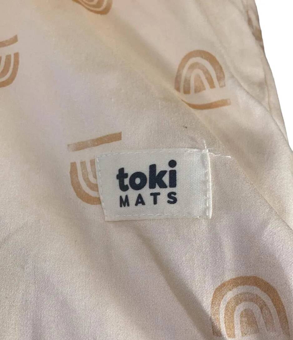 Toki Kids Standard Padded Play Mat 40" x 40", Rainbow peach