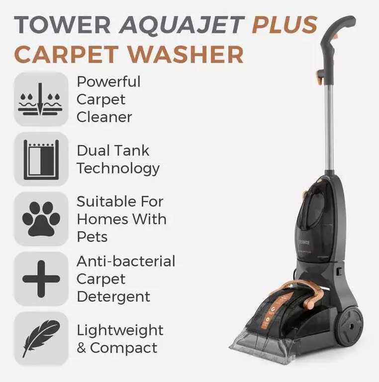 Tower Aquajetplus carpet cleaning machine Walk-behind Wet Rose gold