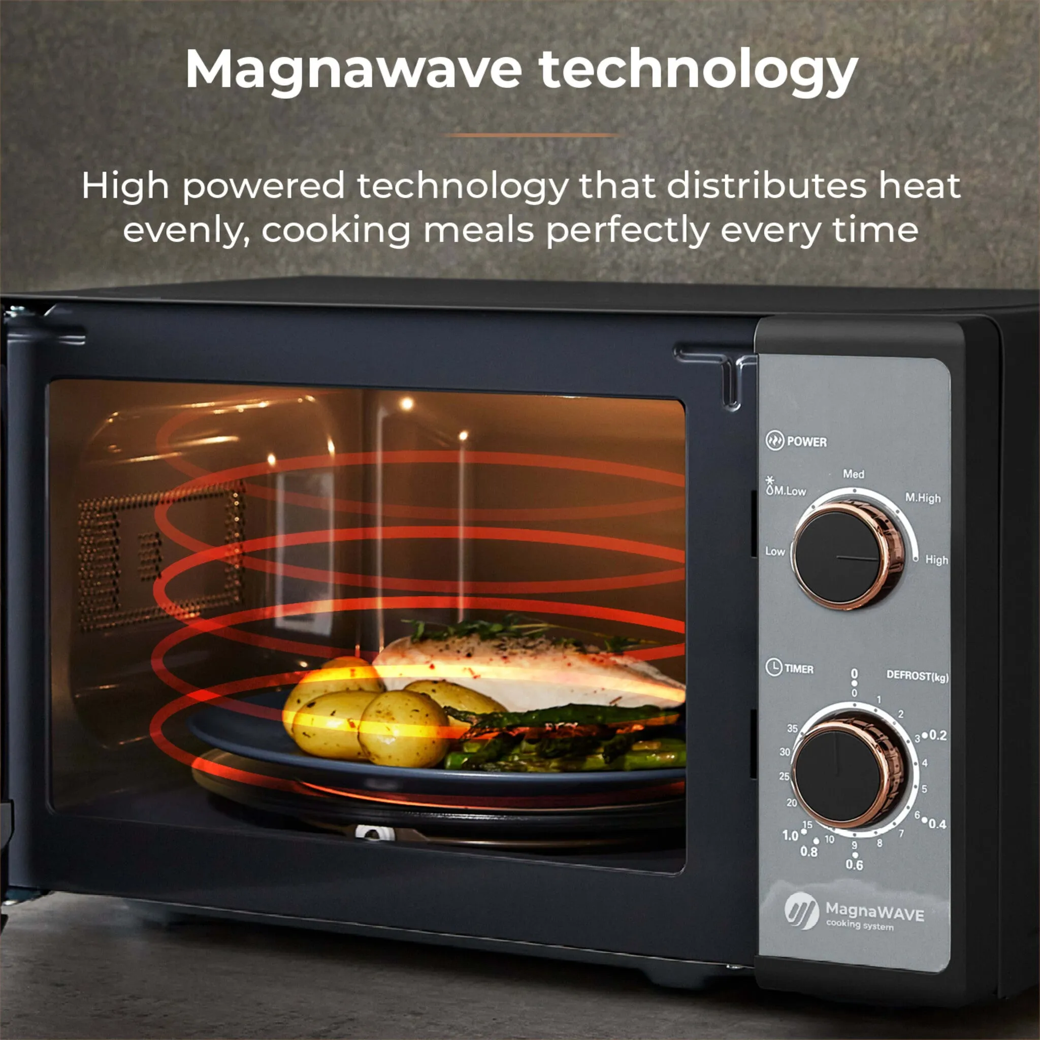 Tower Cavaletto 20L Manual Microwave - Black