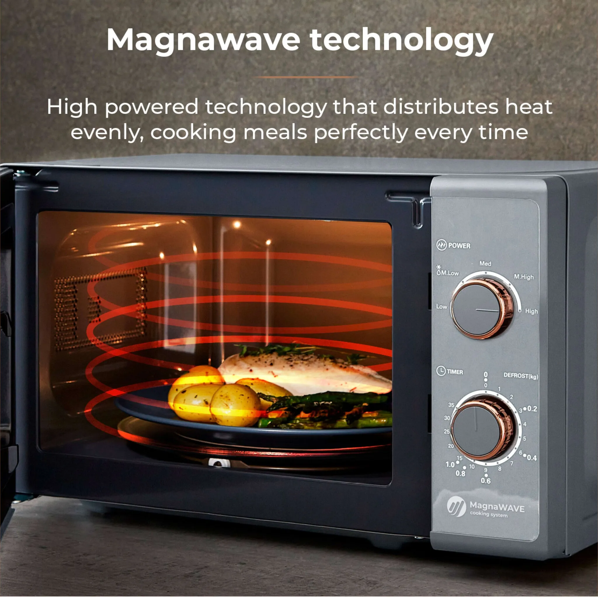 Tower Cavaletto 20L Manual Microwave - Grey