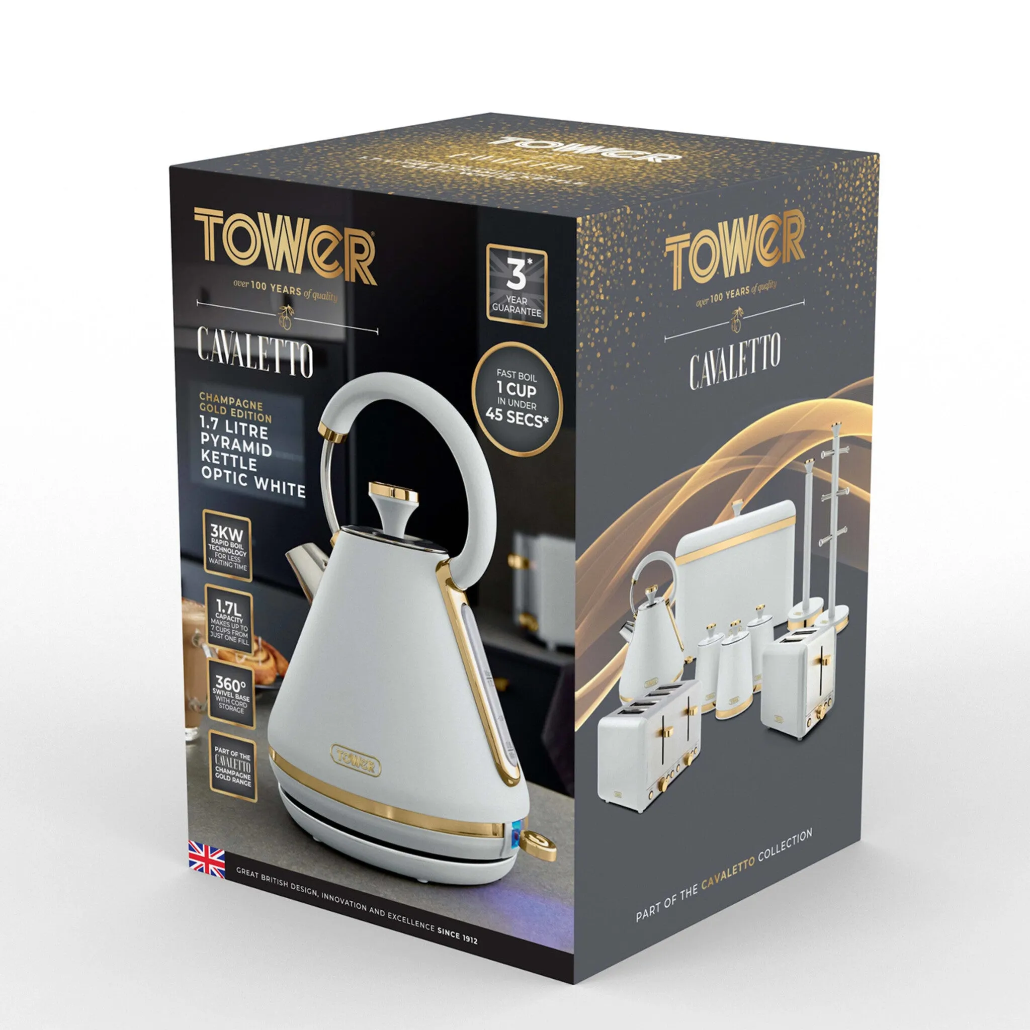 Tower Cavaletto 3KW 1.7 Litre Pyramid Kettle