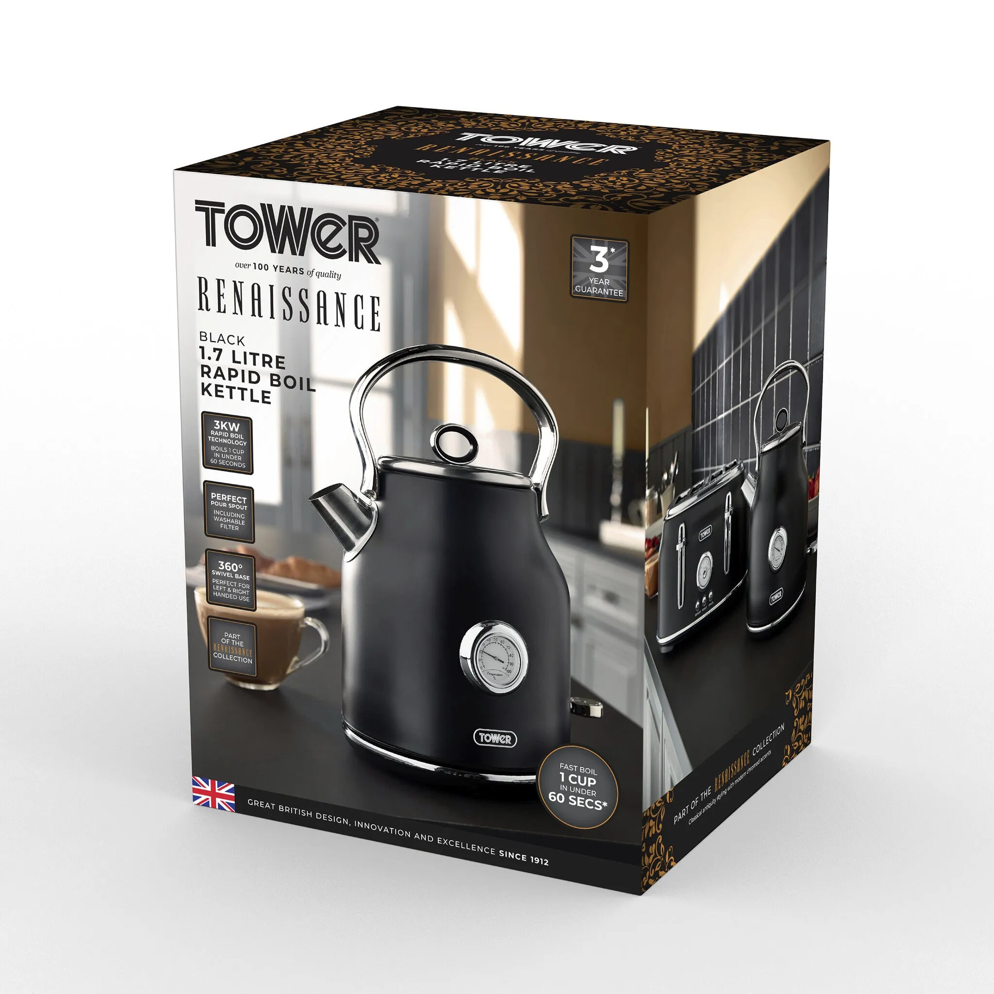 Tower Renaissance 1.7 Litre 3KW Kettle