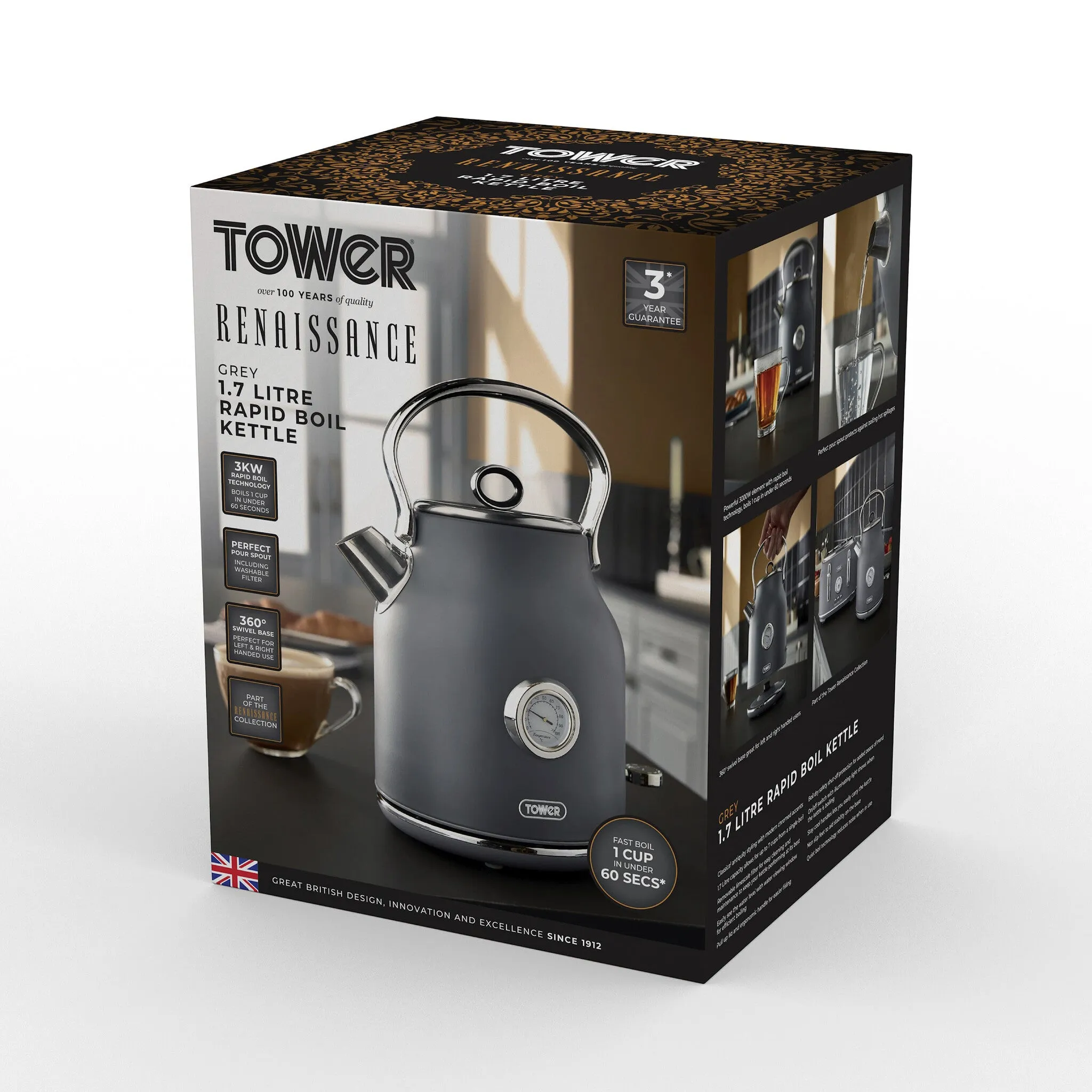 Tower Renaissance 1.7 Litre 3KW Kettle