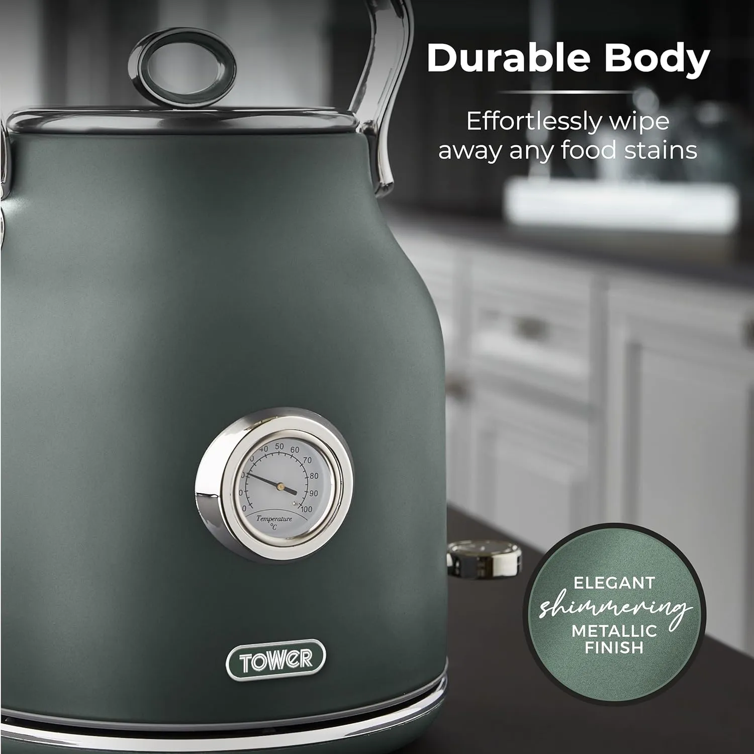 Tower Renaissance 1.7L Kettle - Forest Green