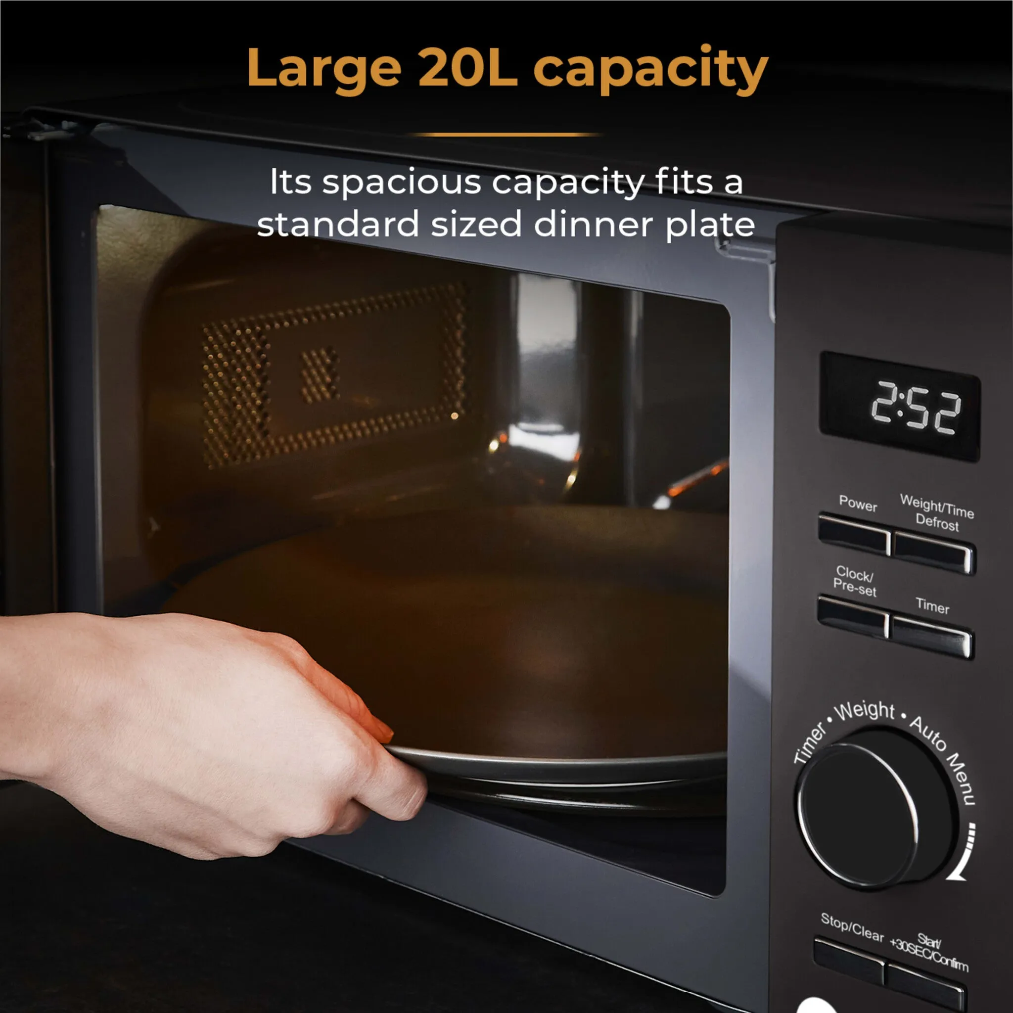 Tower Renaissance 20L Microwave - Black