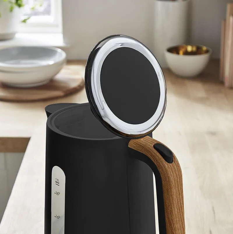 Tower Scandi electric kettle 1.7 L 3000 W Black, Wood
