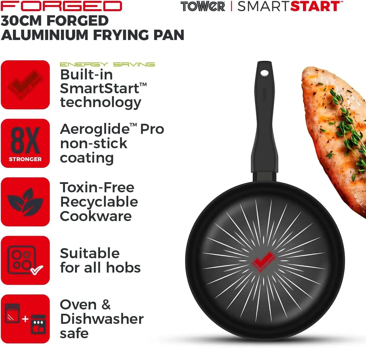 Tower Smart Start Forged 32cm Frying Pan