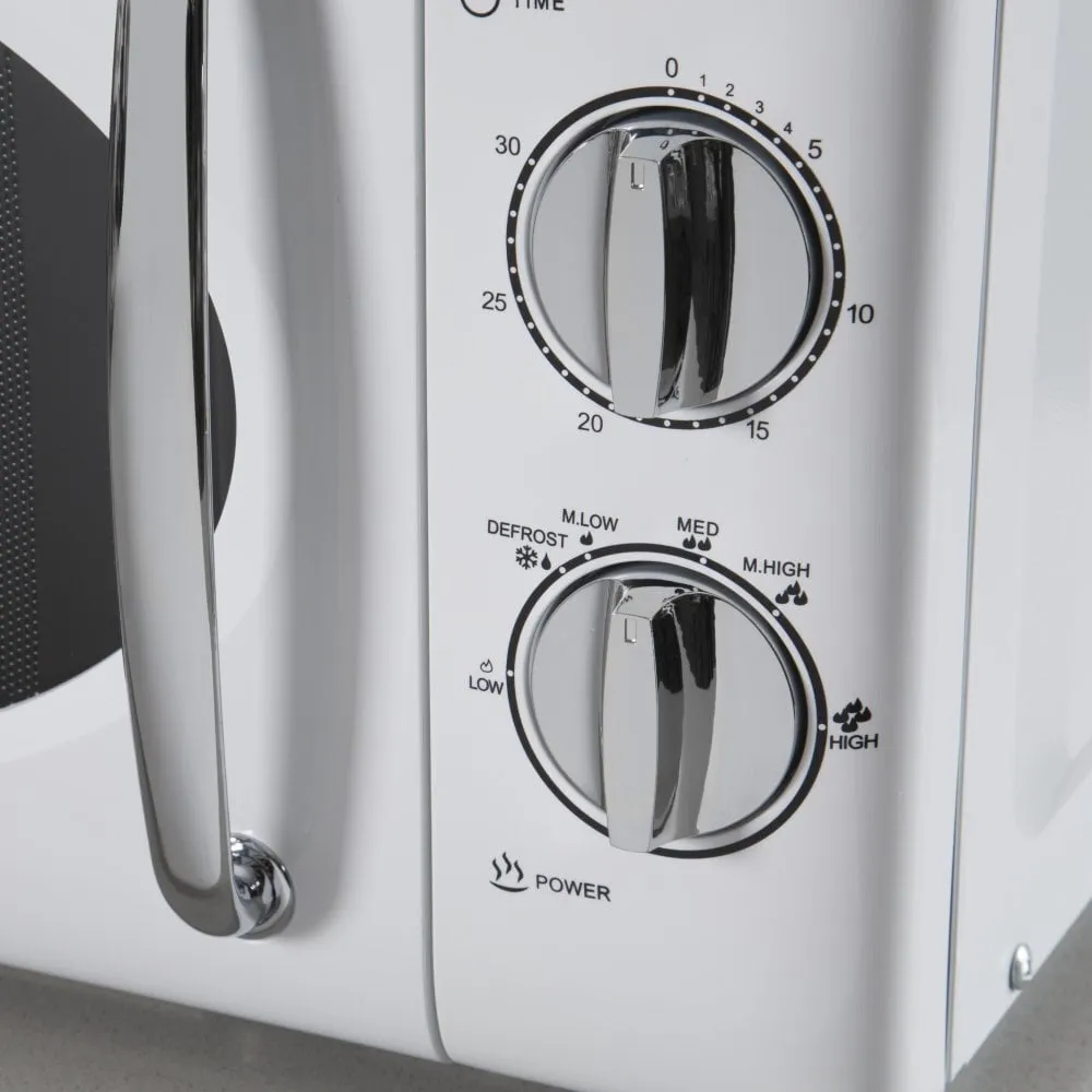 Tower T24017 microwave Stainless steel, White Solo microwave Countertop 20 L 800 W