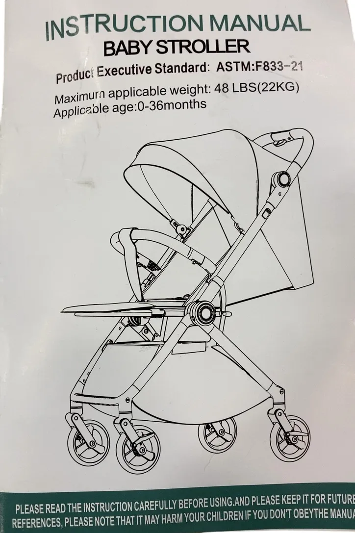 Trenana 2-in-1 Convertible Baby Stroller with Bassinet Mode, Black, 2024