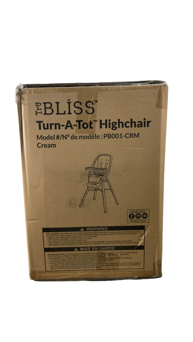 TruBliss 2-in-1 Turn-a-Tot High Chair, Cream